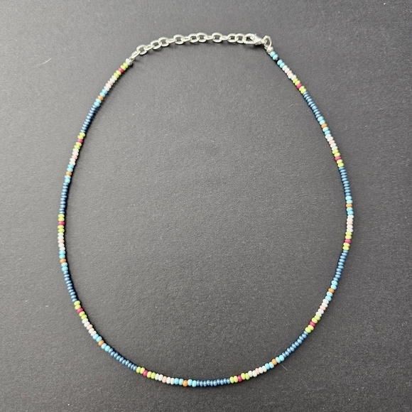 Colorful fresh seed bead necklace handmade - Picture 1 of 5